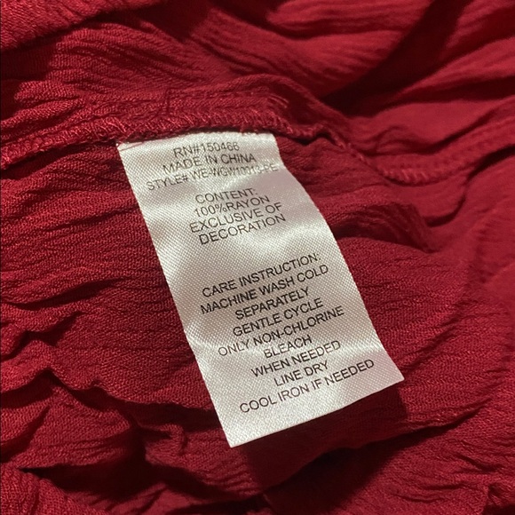 MARKET & SPRUCE Jacqui Crochet Top Burgundy - LP - Picture 9 of 11